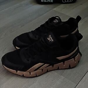 Reebok Ladies Black and Gold Athletic Shoes